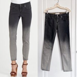 Stella McCartney • grey ombre skinny jeans dip dye low rise ankle faded